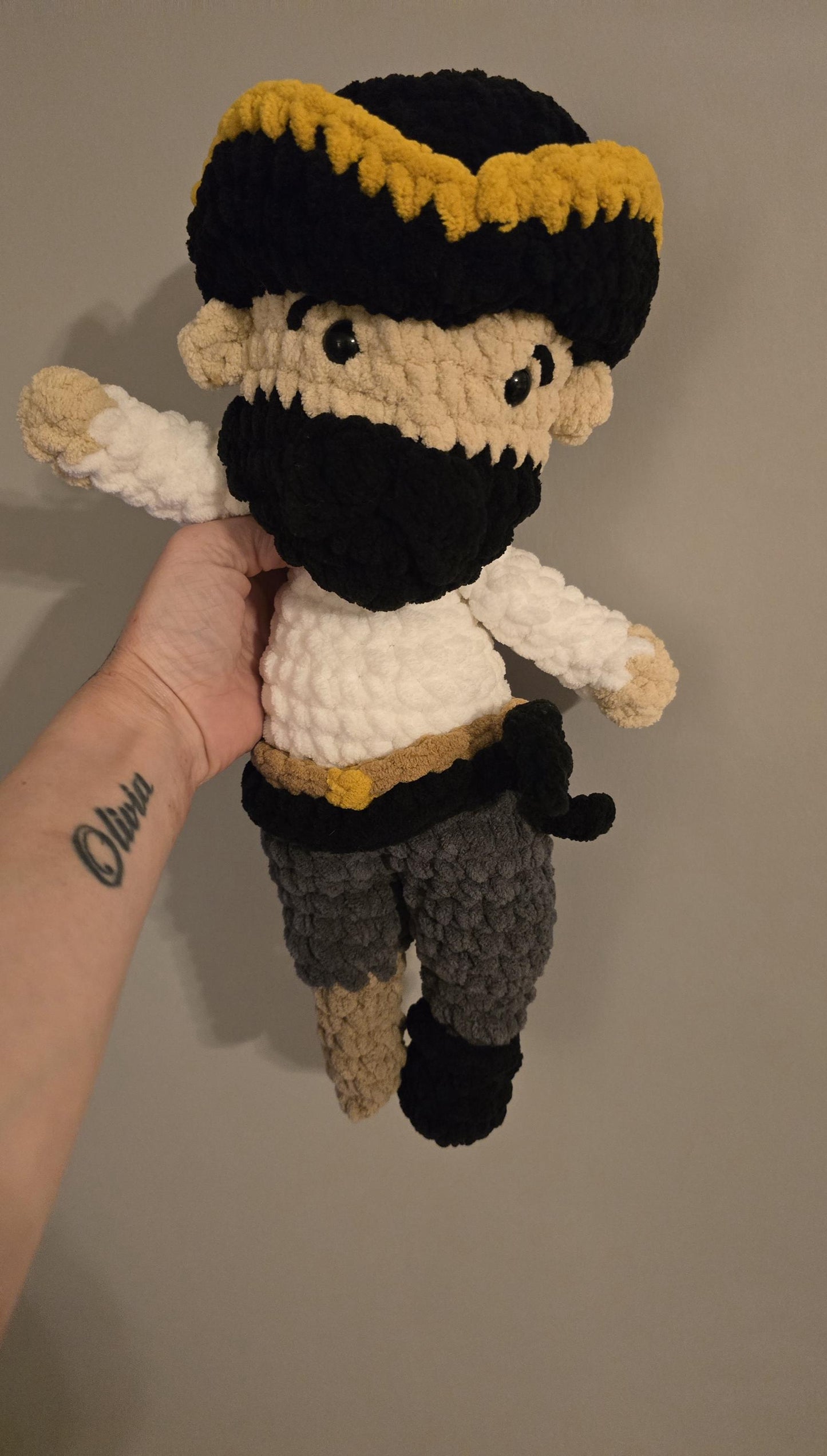 Crochet Pirate Comforter Snuggle Buddy Soft Toy Snuggler