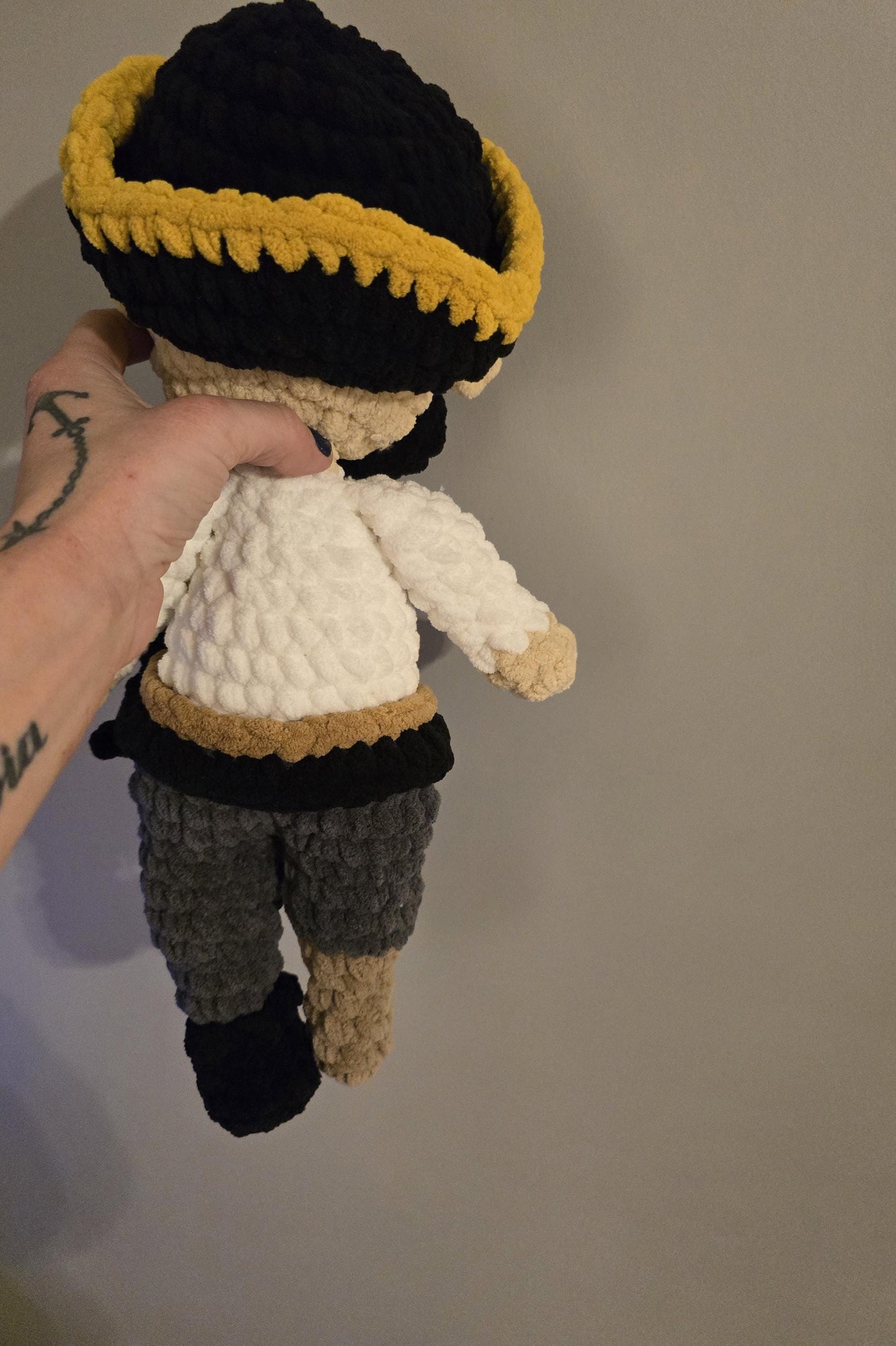 Crochet Pirate Comforter Snuggle Buddy Soft Toy Snuggler