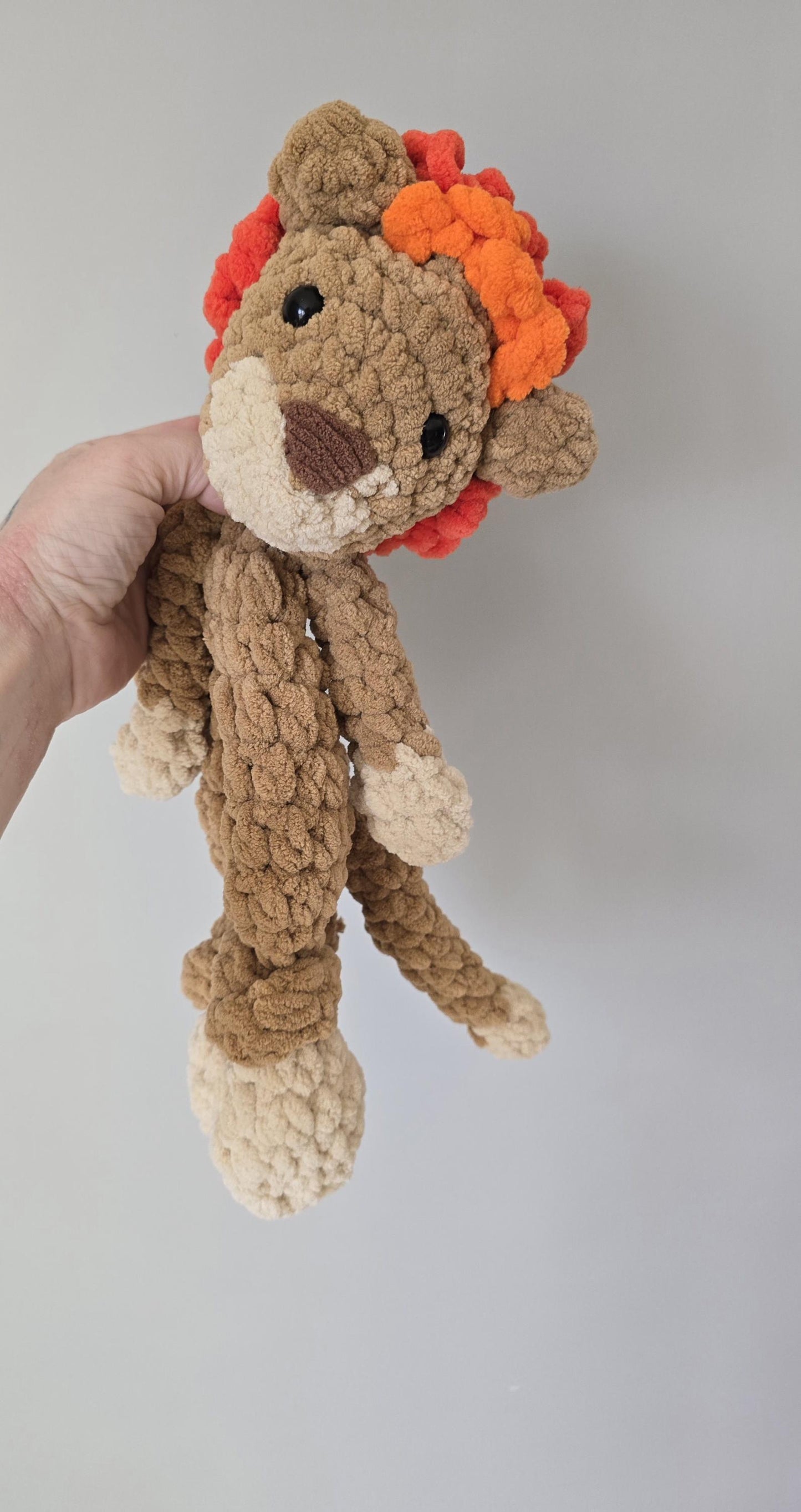 Crochet Lion Comforter Snuggle Buddy