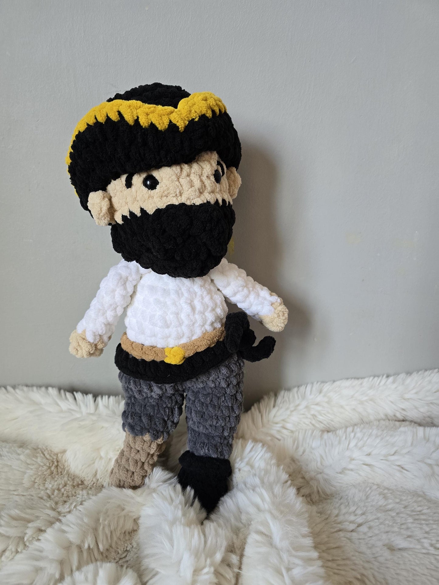 Crochet Pirate Comforter Snuggle Buddy Soft Toy Snuggler