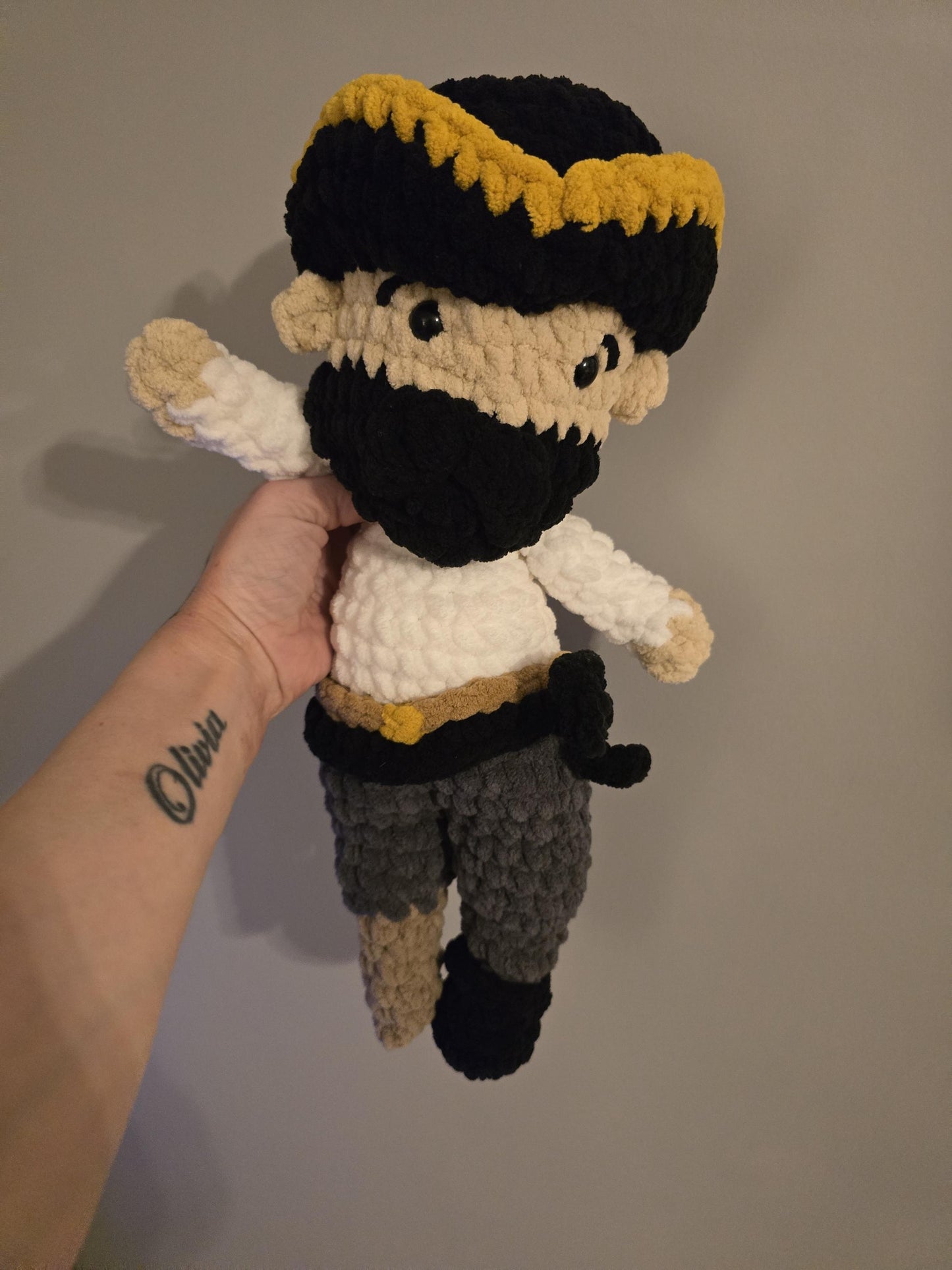 Crochet Pirate Comforter Snuggle Buddy Soft Toy Snuggler