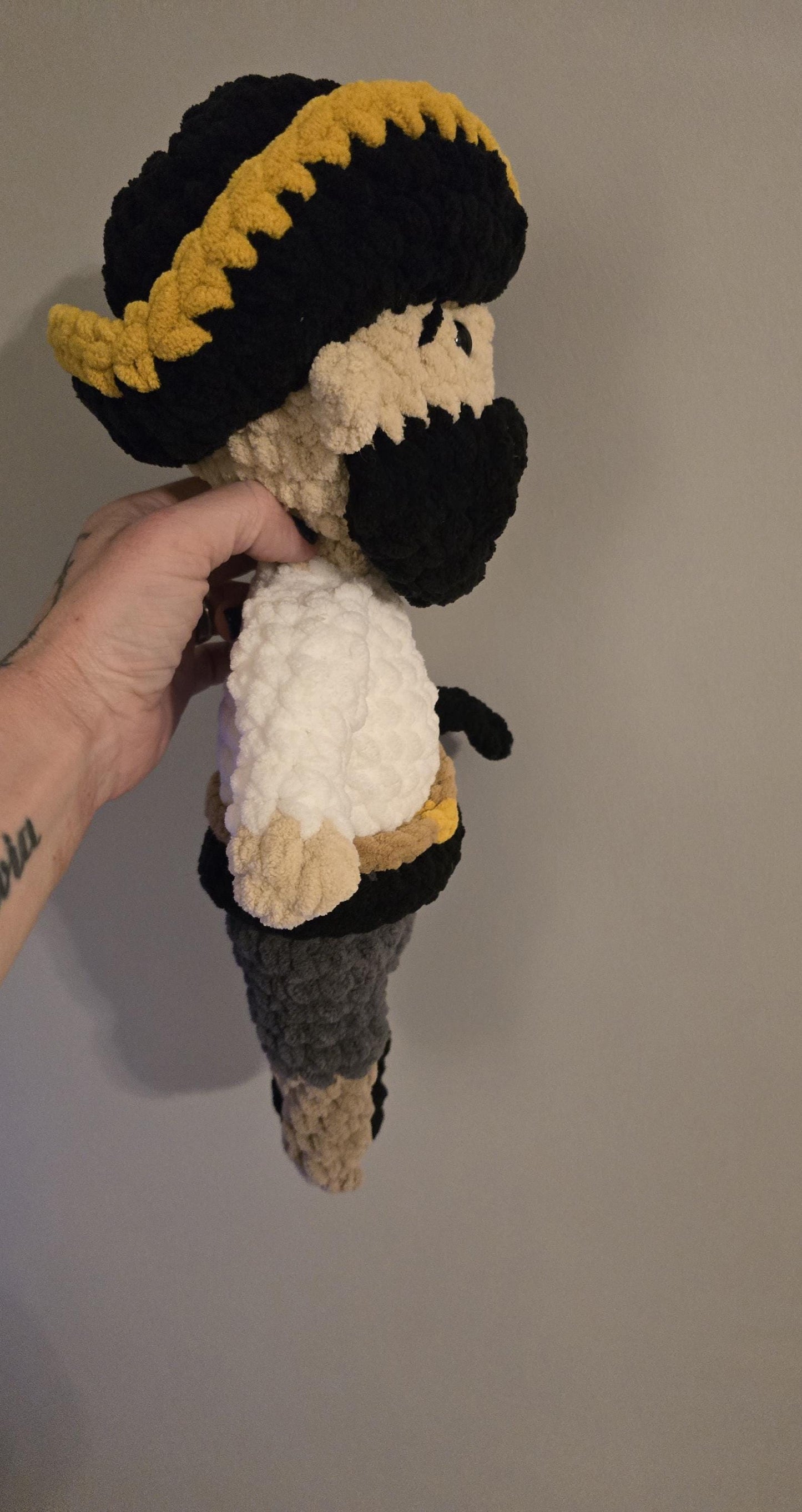 Crochet Pirate Comforter Snuggle Buddy Soft Toy Snuggler