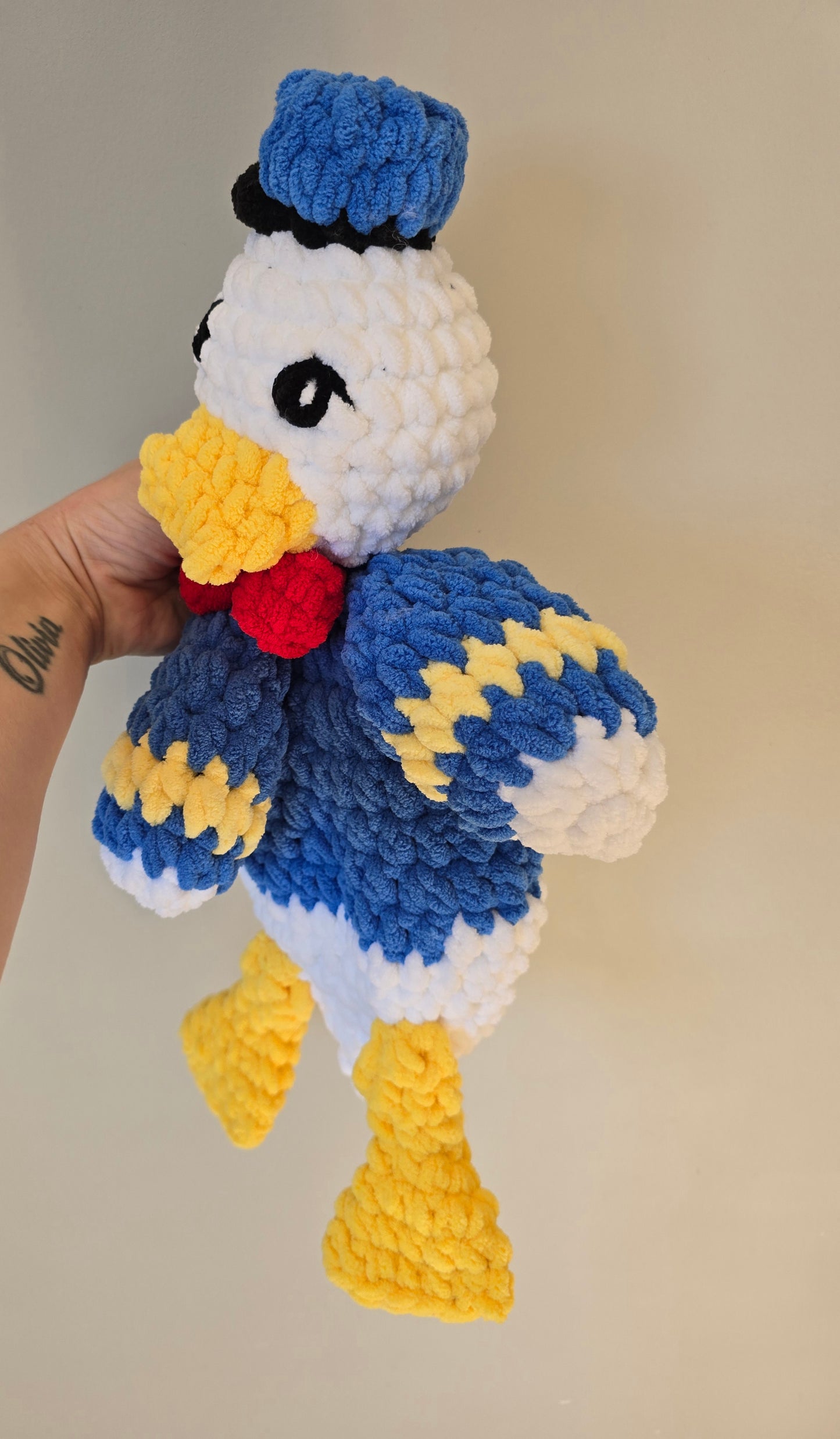 Donald Duck Inspired Comforter Snuggle Buddy Blankie Toy