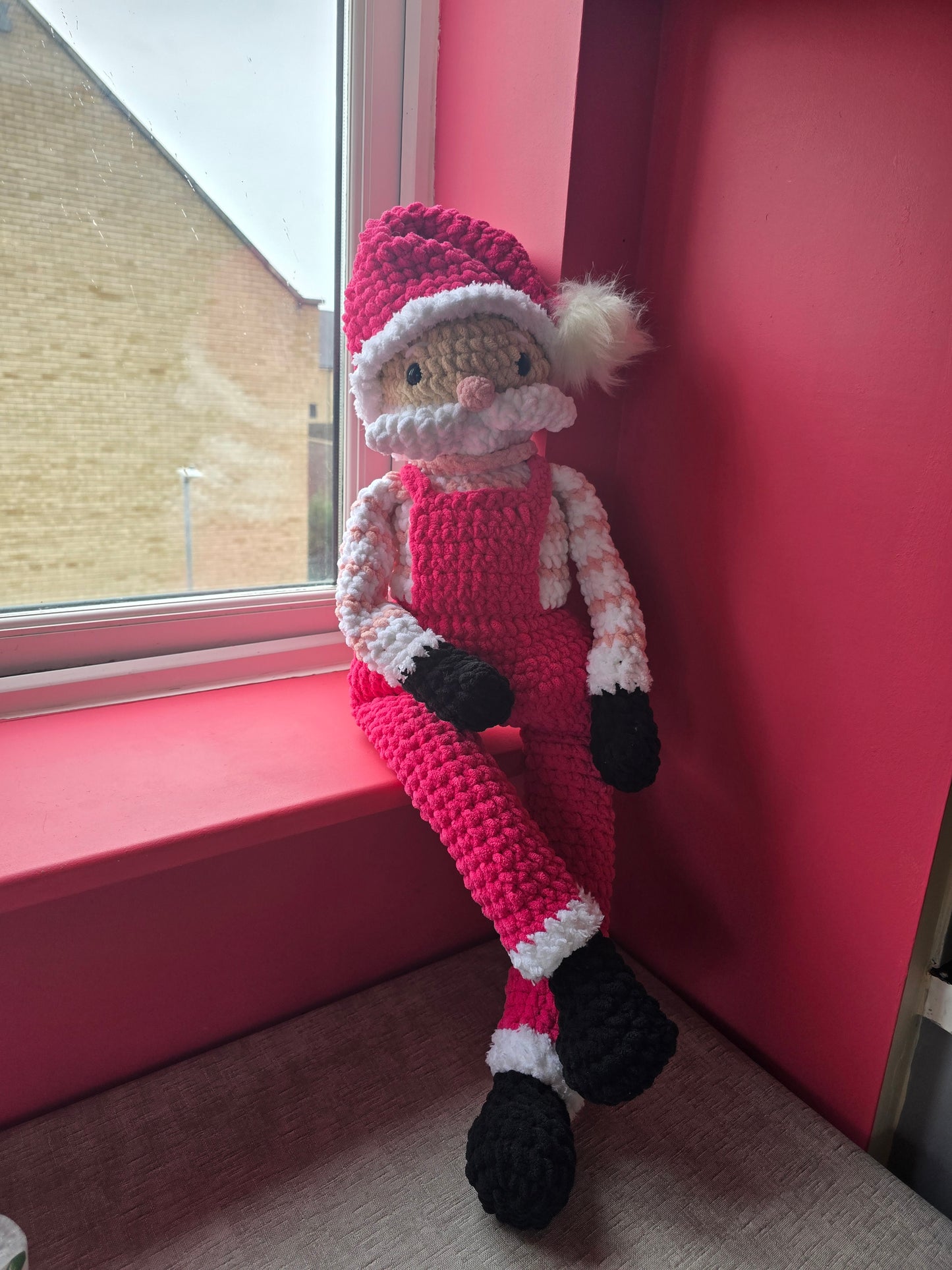 Jumbo Santa crochet snuggler plushie