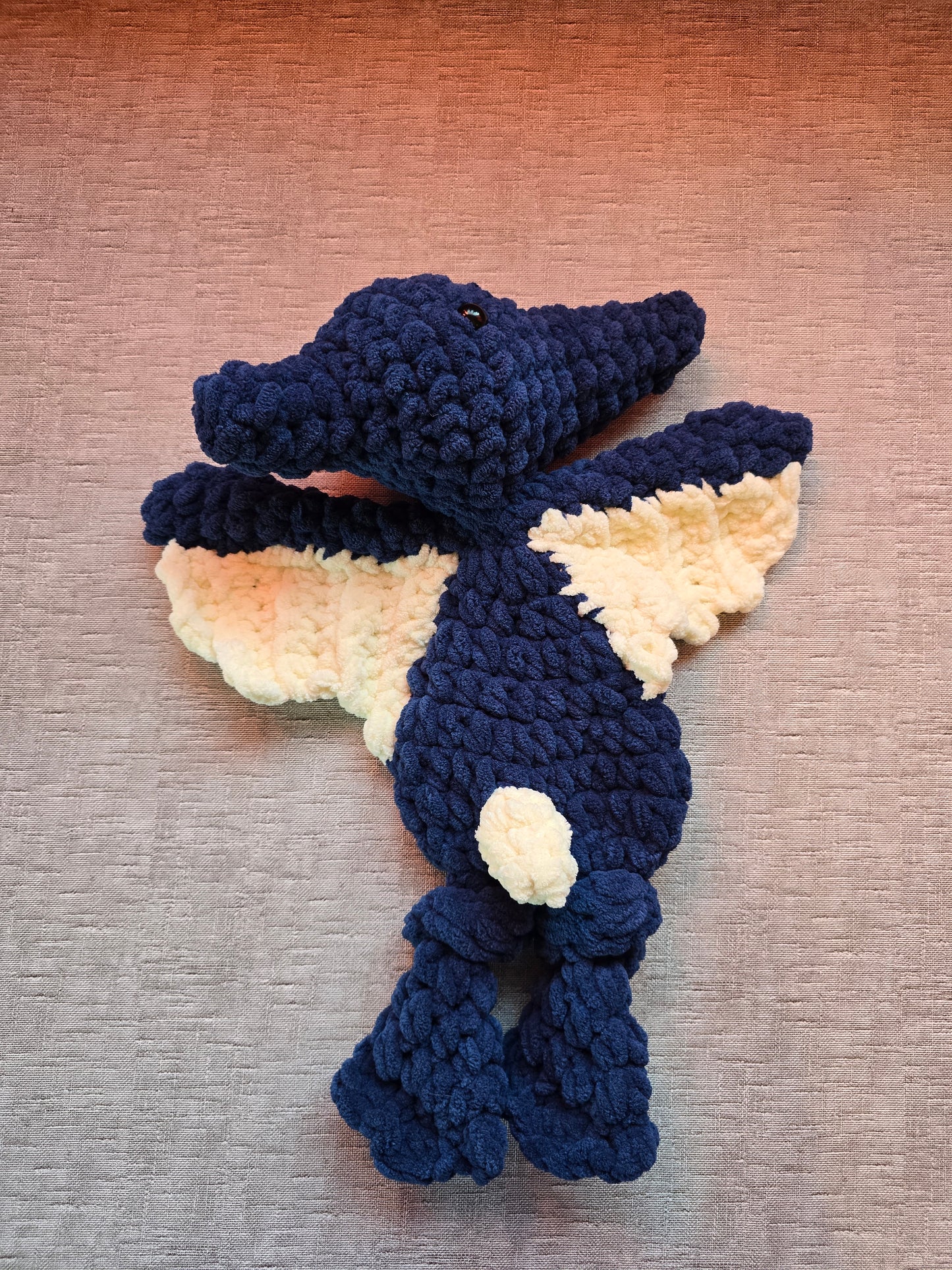 Pterodactyl Dinosaur Comforter Snuggler Buddy Blankie Lovey Cuddle Toy