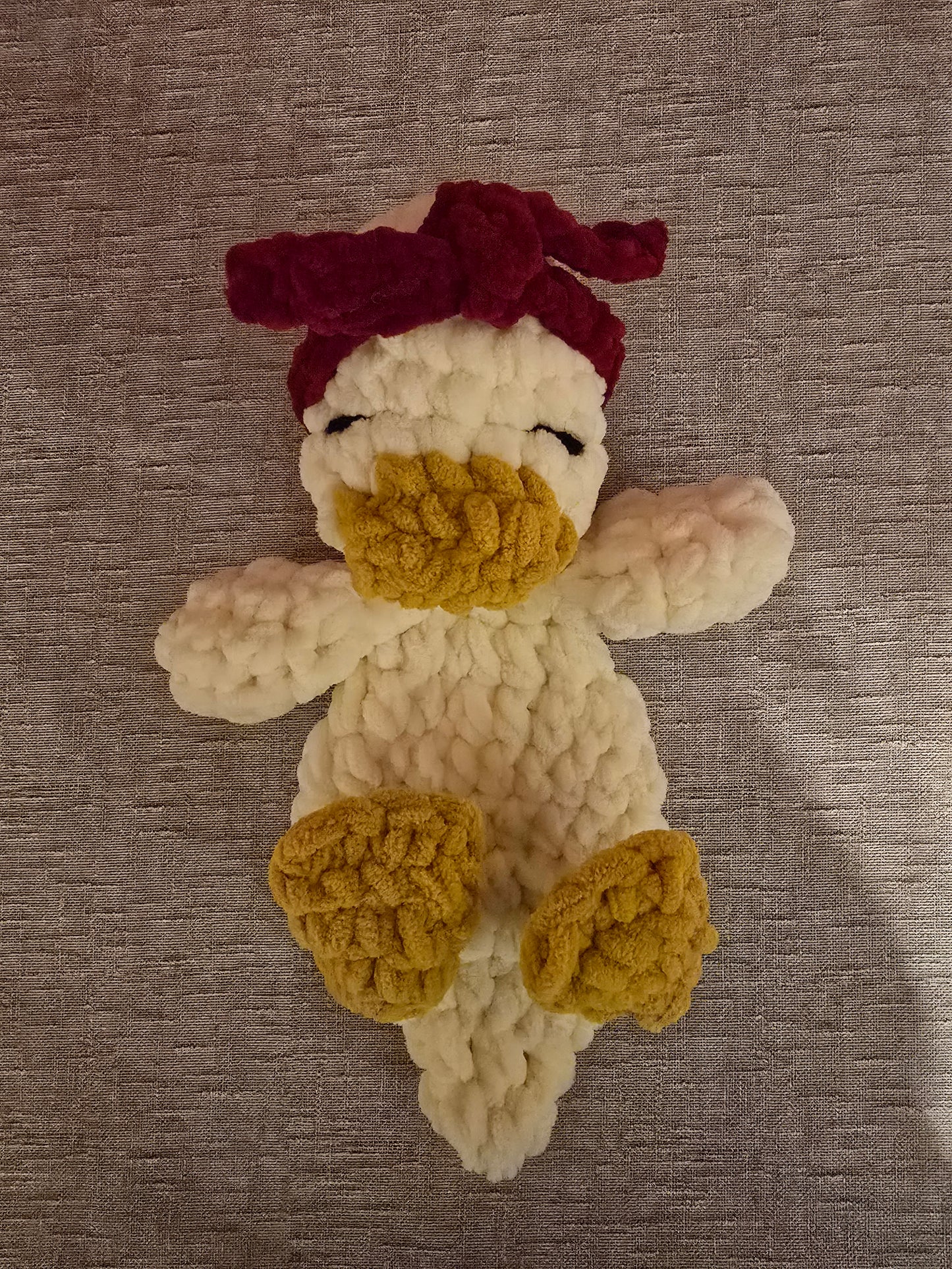 Mini Della Duck Comforter Snuggle Buddy Blankie Toy
