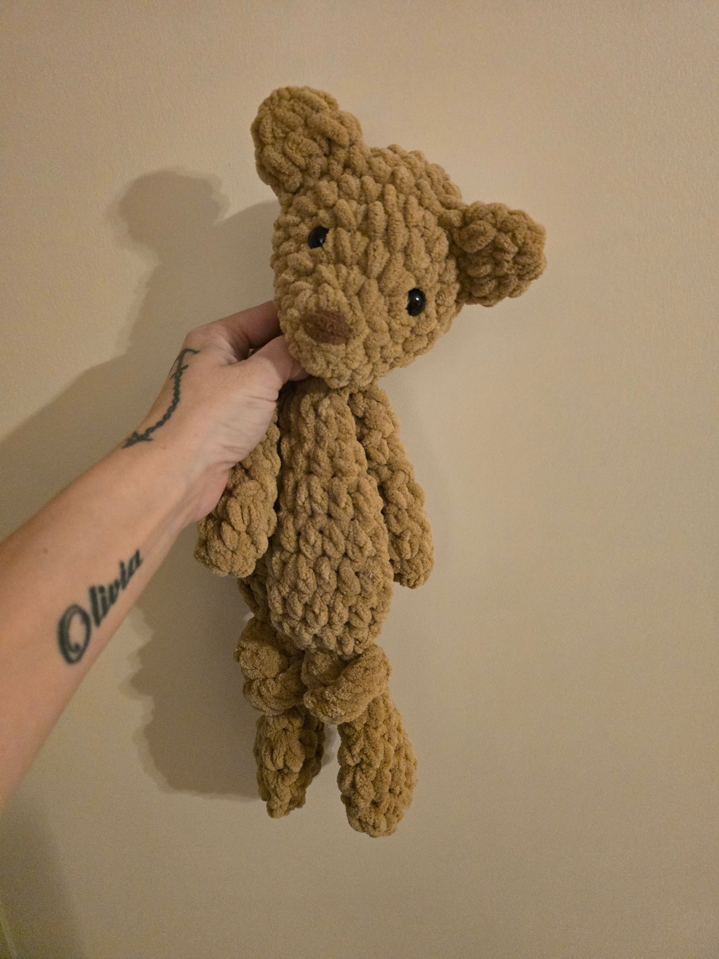 Teddy Bear Comforter Snuggler Buddy Blankie Lovey Cuddle Toy