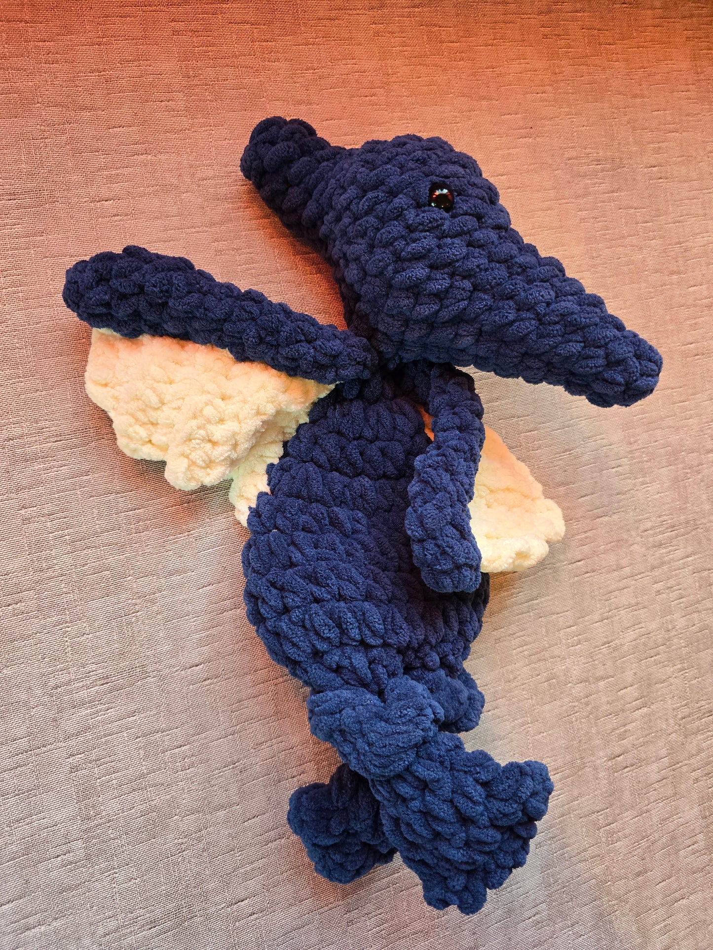 Pterodactyl Dinosaur Comforter Snuggler Buddy Blankie Lovey Cuddle Toy