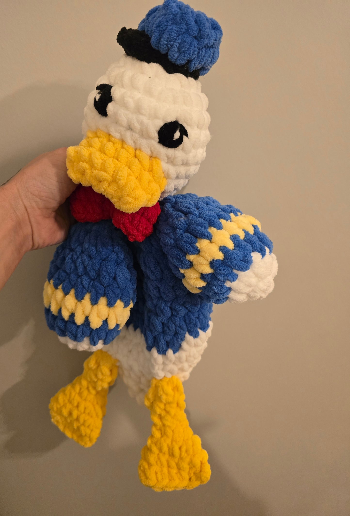 Donald Duck Inspired Comforter Snuggle Buddy Blankie Toy
