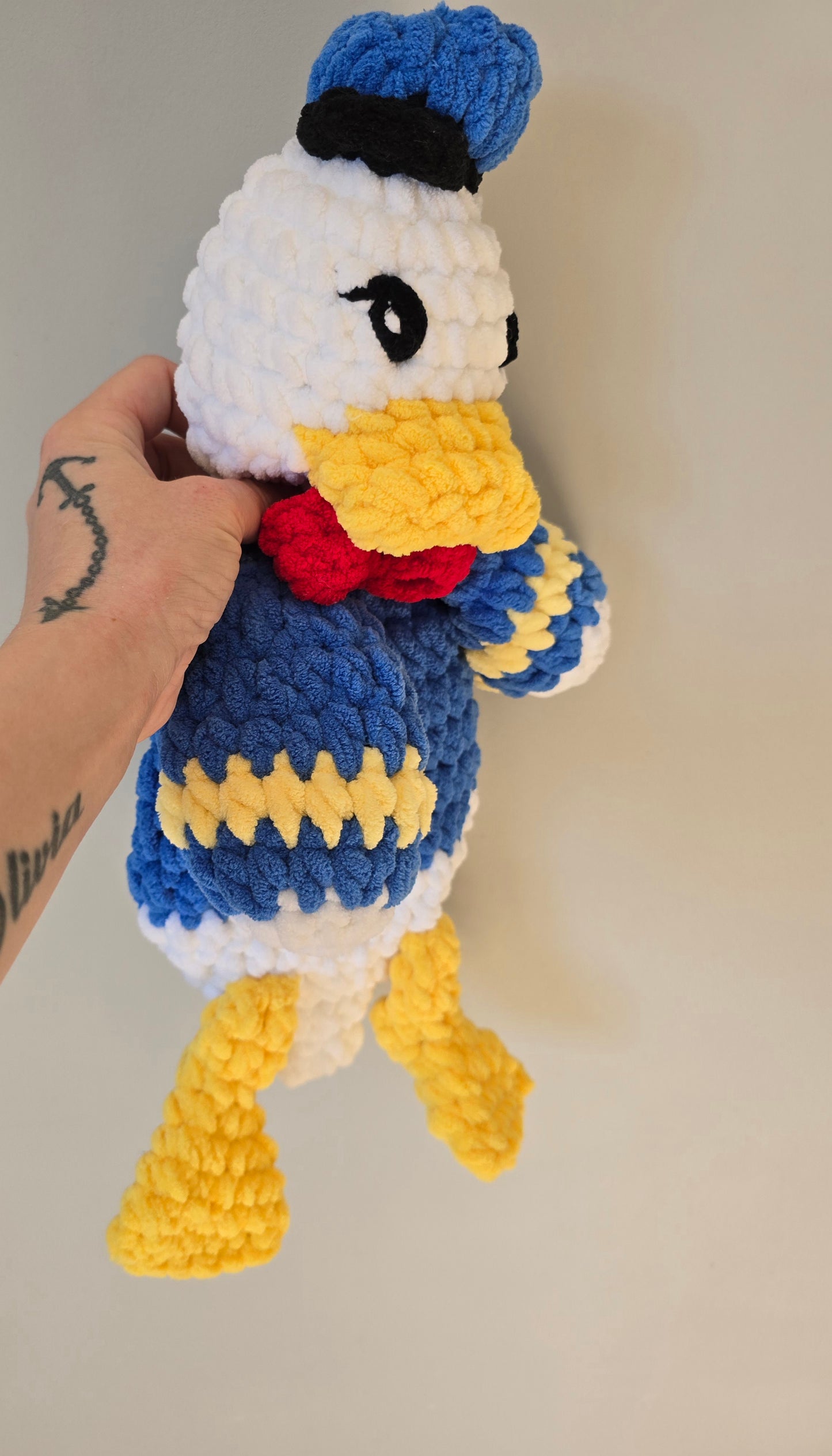 Donald Duck Inspired Comforter Snuggle Buddy Blankie Toy