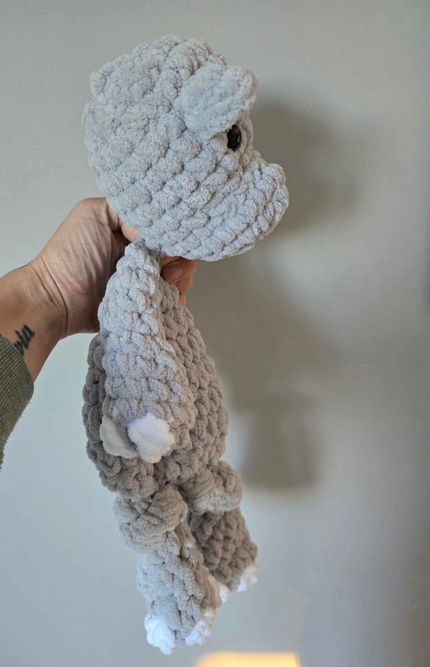 Henry Hippo Crochet Comforter Snuggle Buddy Blankie Lovey