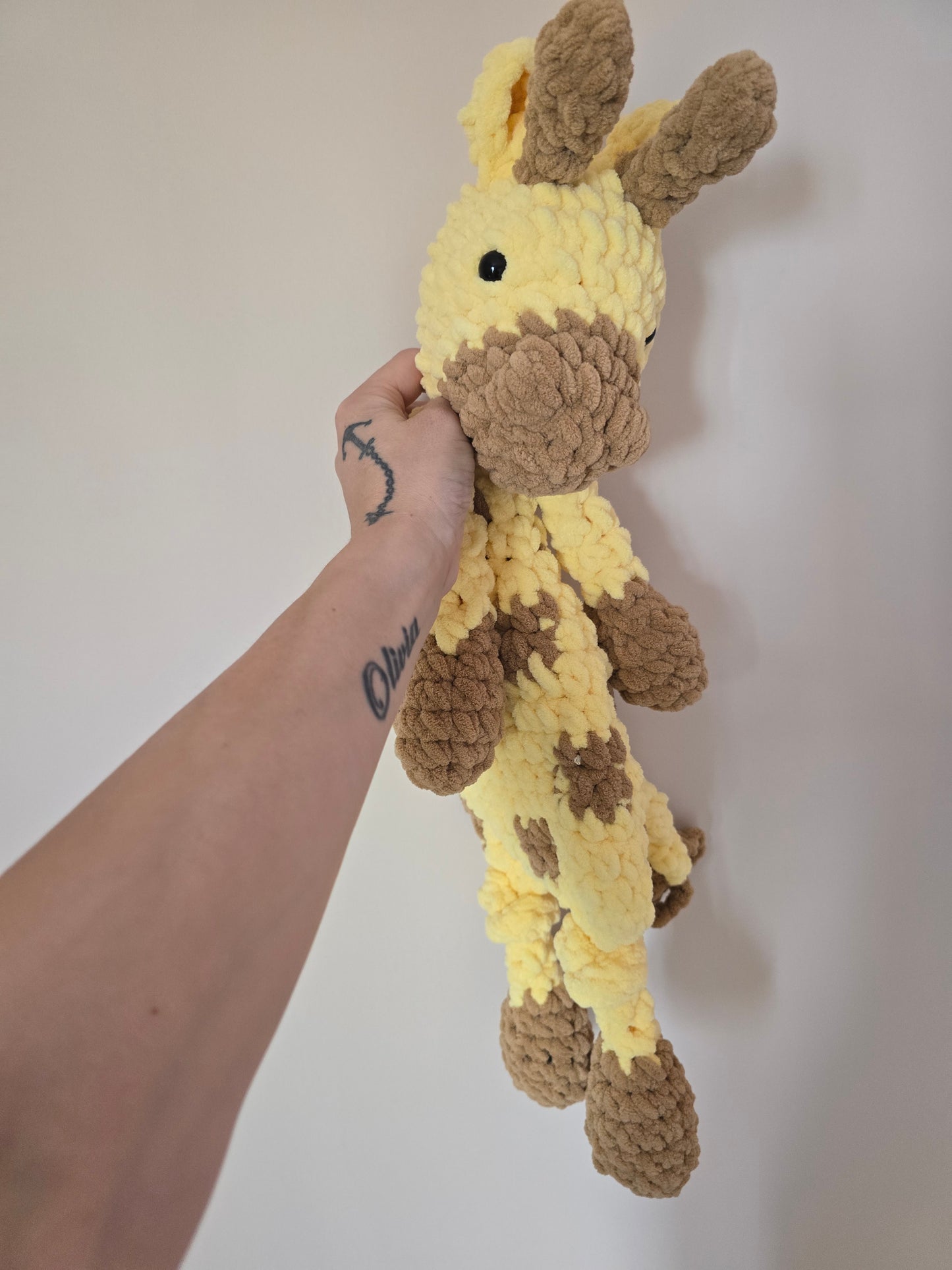 Giraffe Comforter Snuggler Buddy Blankie Lovey Cuddle Toy