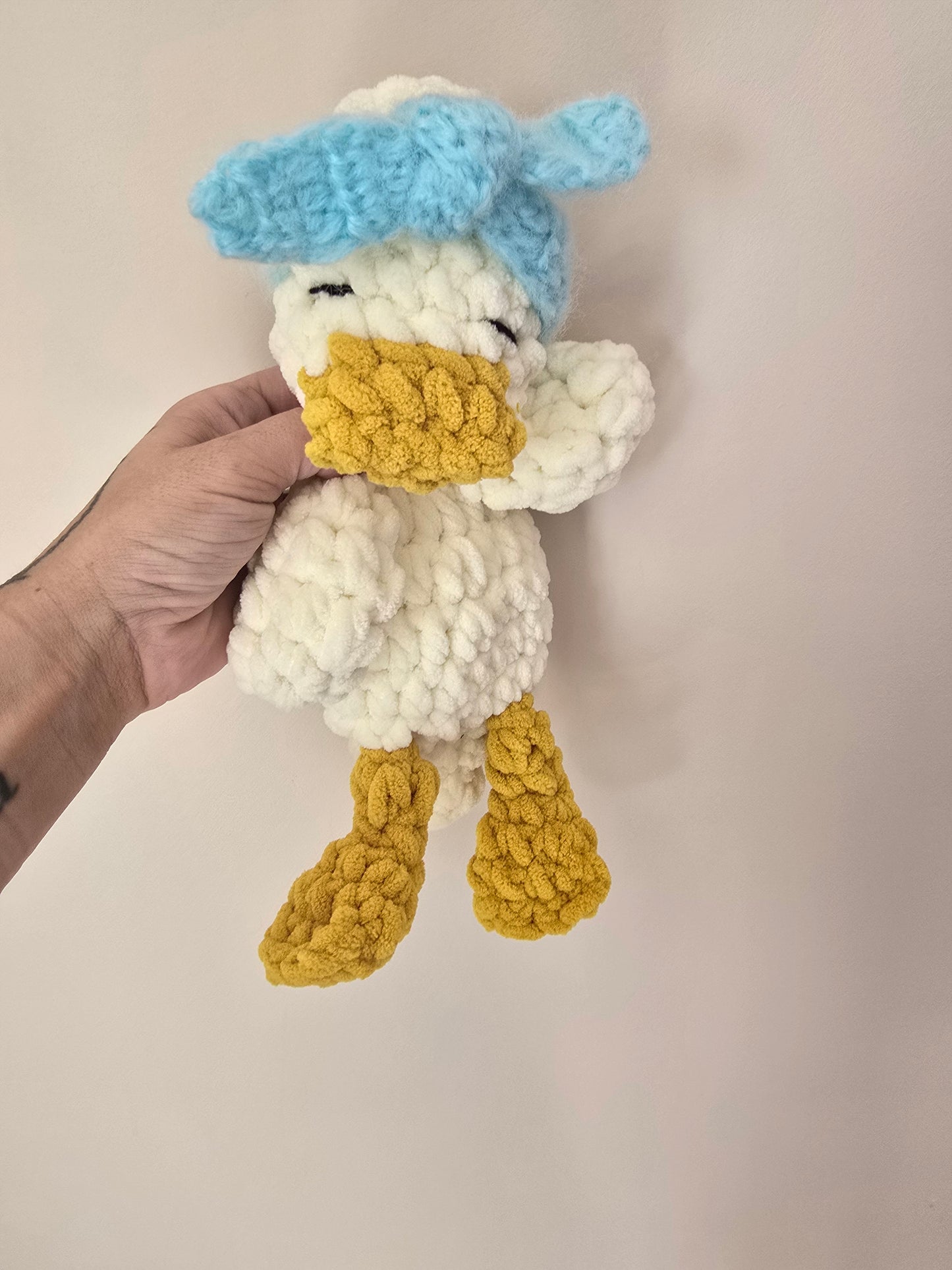 Mini Della Duck Comforter Snuggle Buddy Blankie Toy