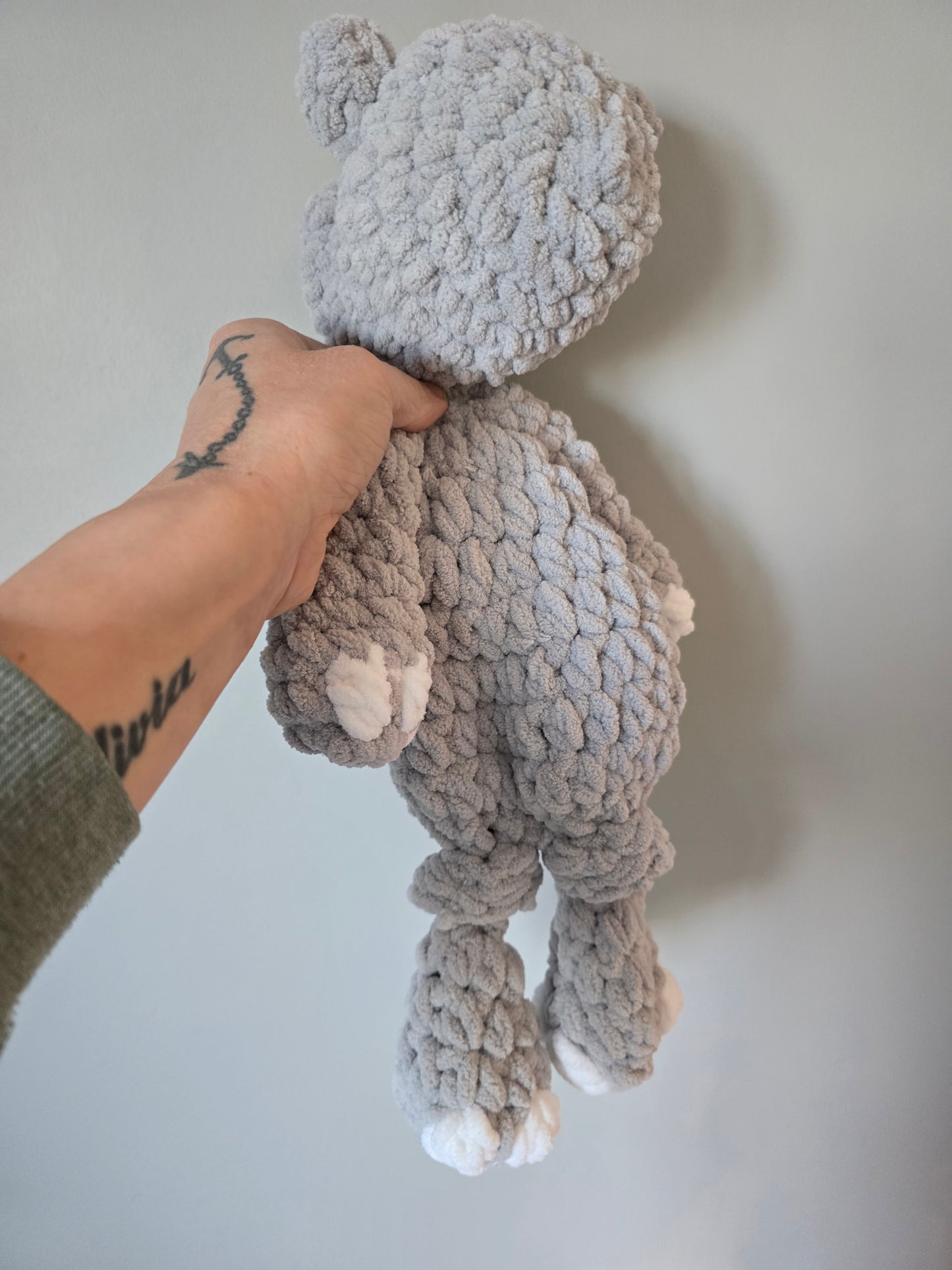 Henry Hippo Crochet Comforter Snuggle Buddy Blankie Lovey