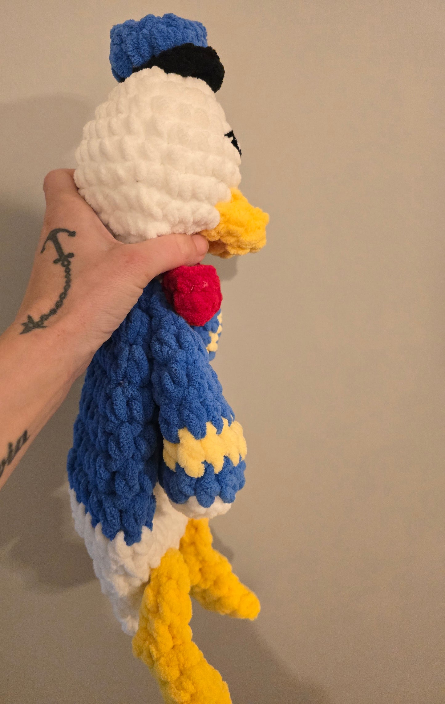 Donald Duck Inspired Comforter Snuggle Buddy Blankie Toy