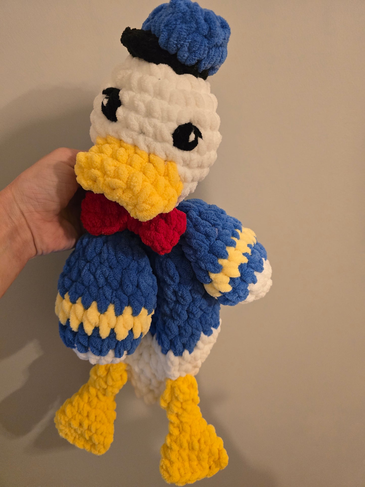 Donald Duck Inspired Comforter Snuggle Buddy Blankie Toy