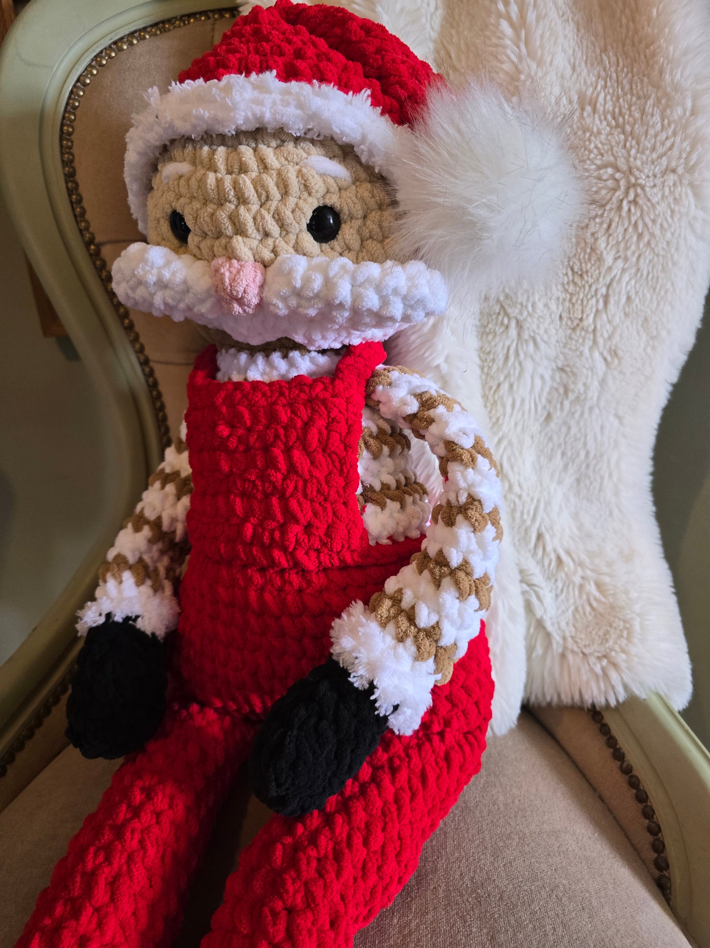 Jumbo Santa crochet snuggler plushie