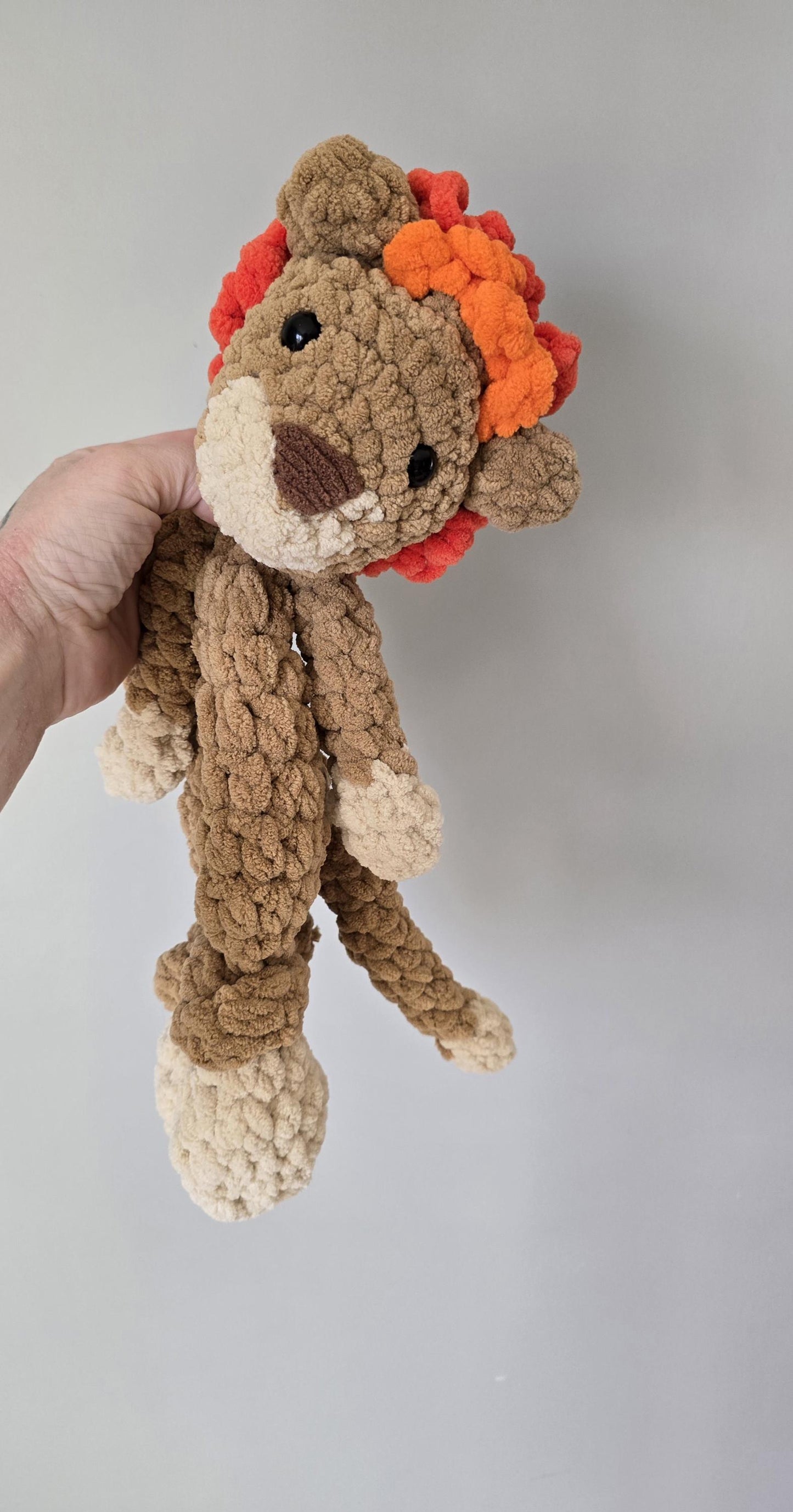 Crochet Lion Comforter Snuggle Buddy