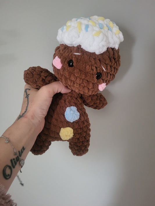 Christmas gingerbread man plushie soft toy