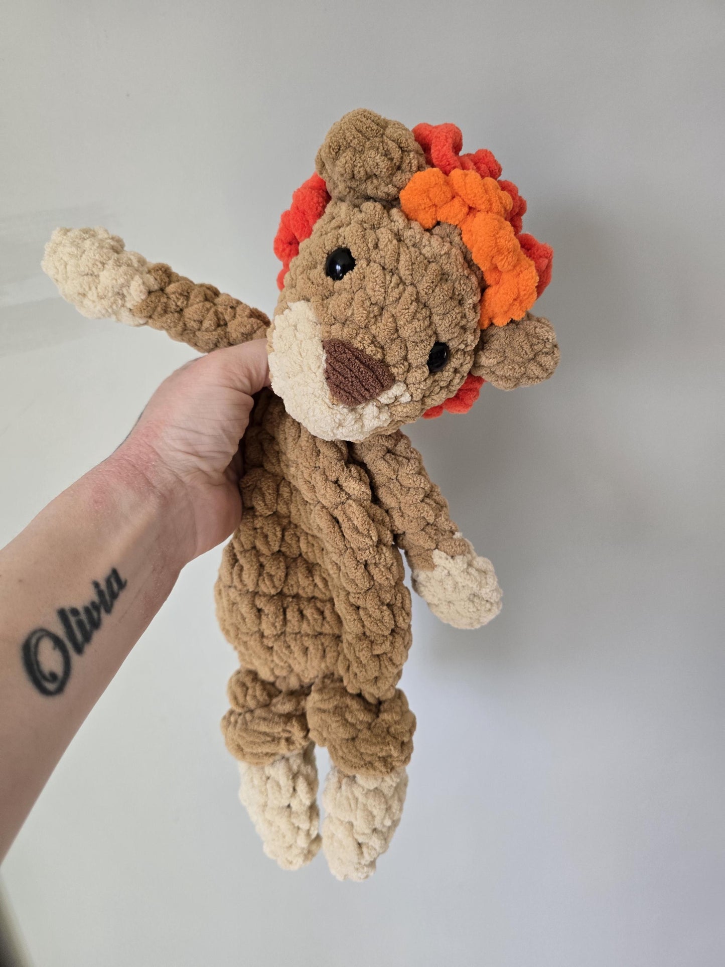 Crochet Lion Comforter Snuggle Buddy