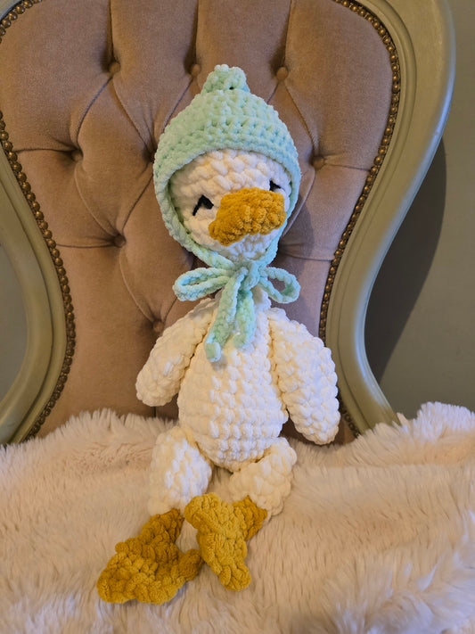 Crochet Goose Comforter Snuggle Buddy Blankie Toy