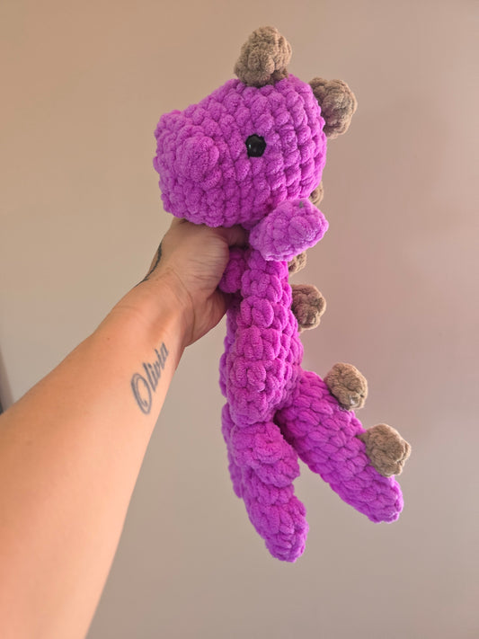 Dinosaur Comforter Snuggler Buddy Blankie Lovey Cuddle Toy