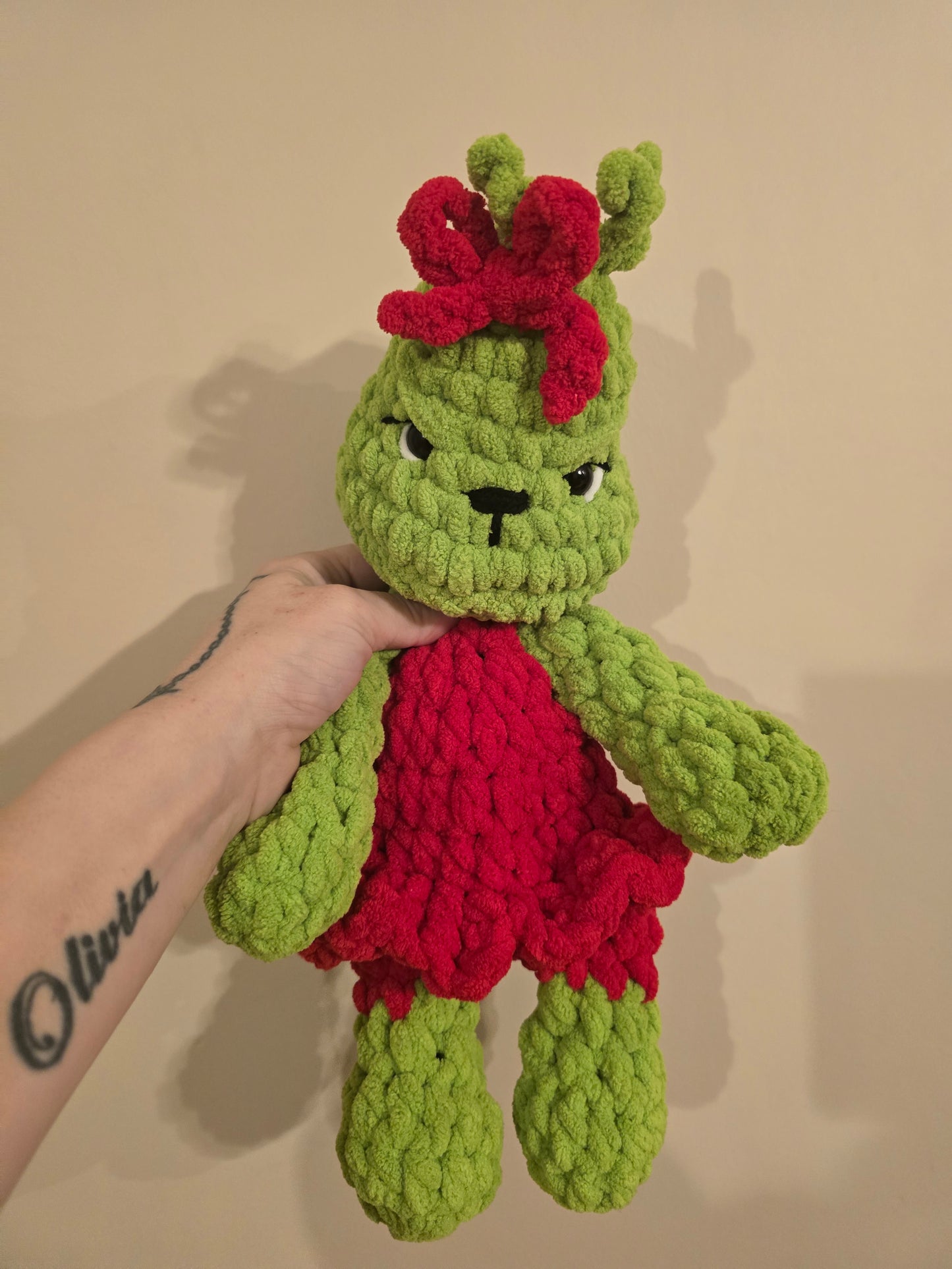 Girl Grinch Snuggle Buddy Lovey