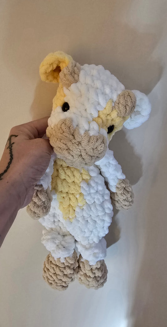 Cow Comforter Snuggle Buddy yellow