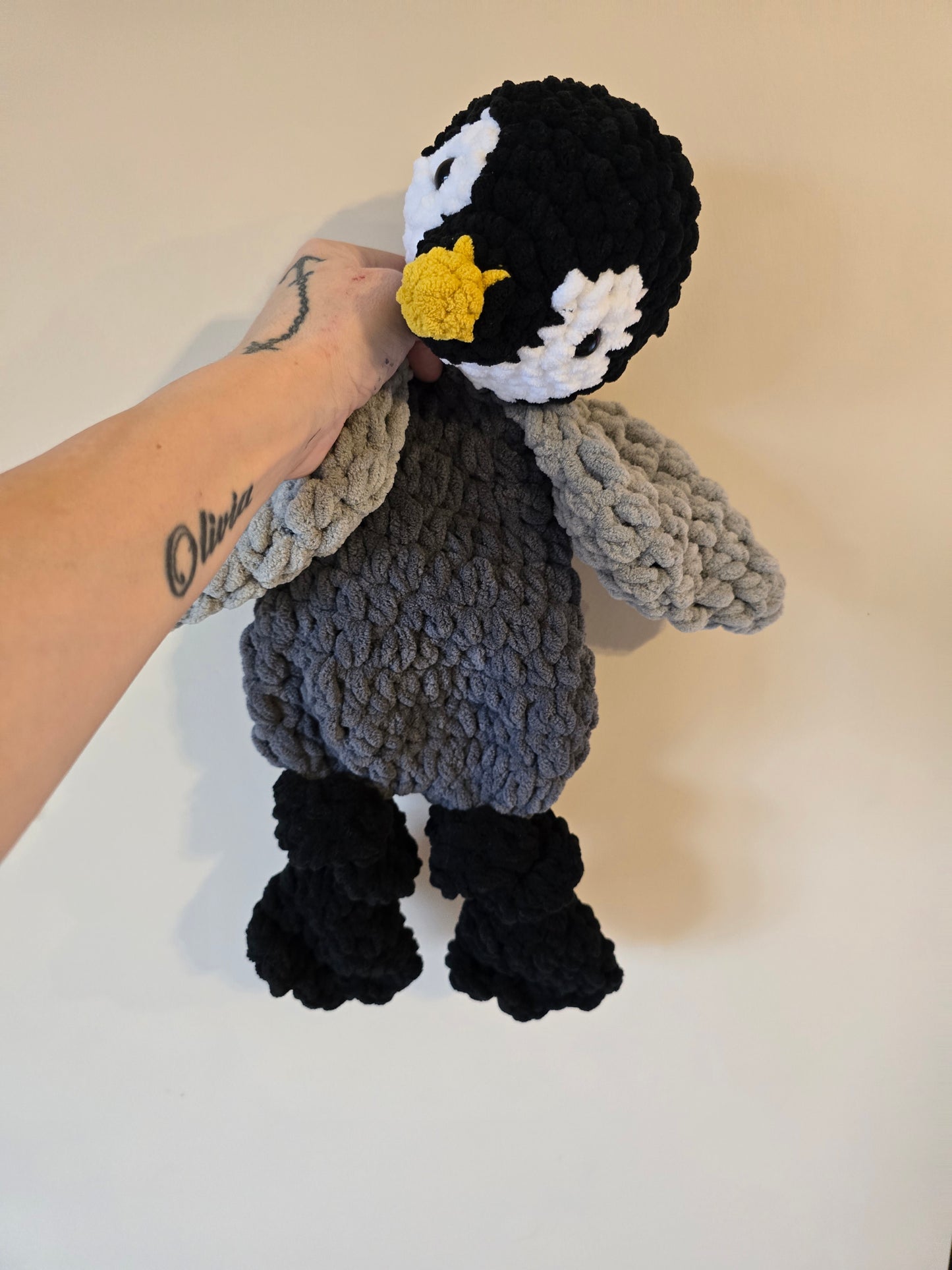 Large Crochet Penguin Comforter Snuggle Buddy