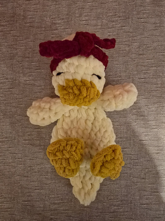 Mini Della Duck Comforter Snuggle Buddy Blankie Toy