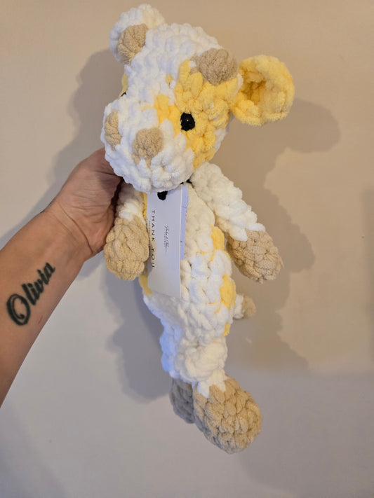 Cow Comforter Snuggle Buddy yellow