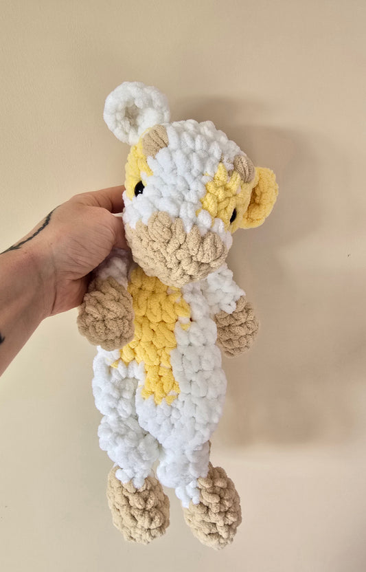 Cow Comforter Snuggle Buddy yellow