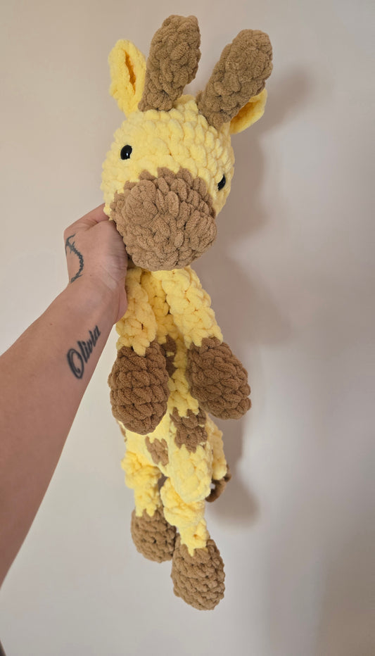 Giraffe Comforter Snuggler Buddy Blankie Lovey Cuddle Toy