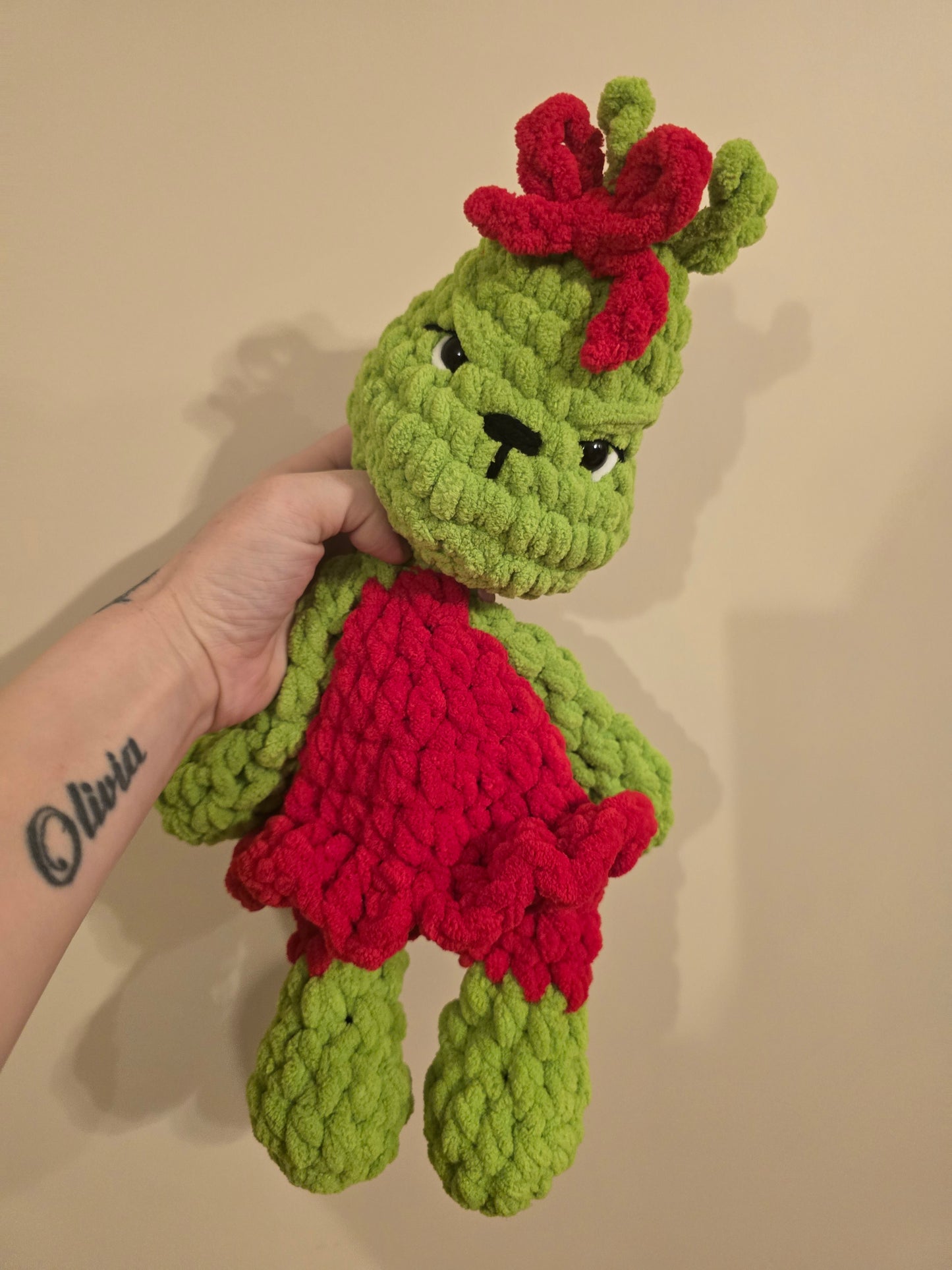 Girl Grinch Snuggle Buddy Lovey