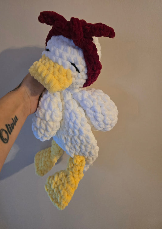 Crochet Della Duck Comforter Snuggle Buddy Blankie Toy