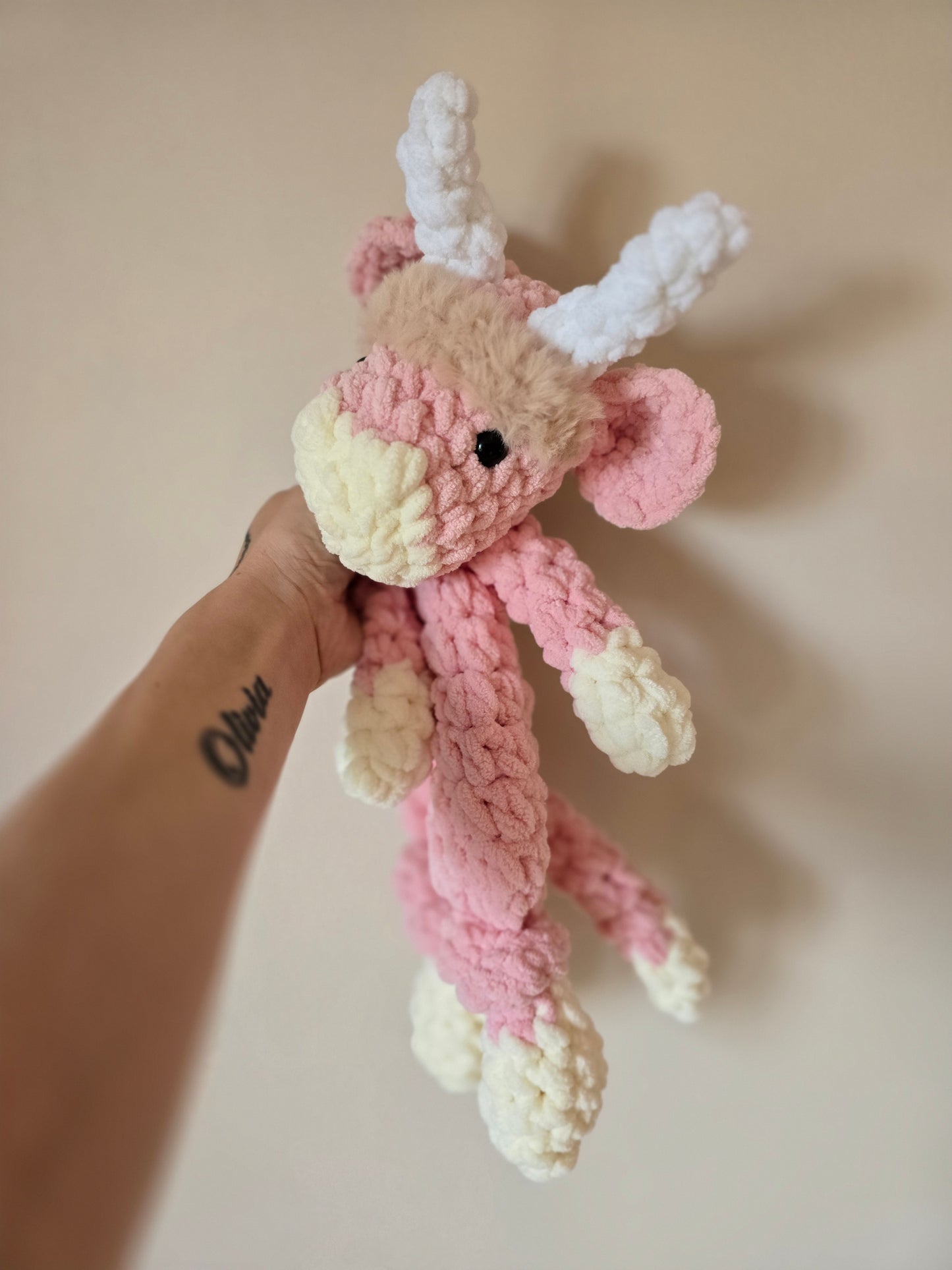 Highland Cow Comforter Snuggle Buddy snuggler -pink