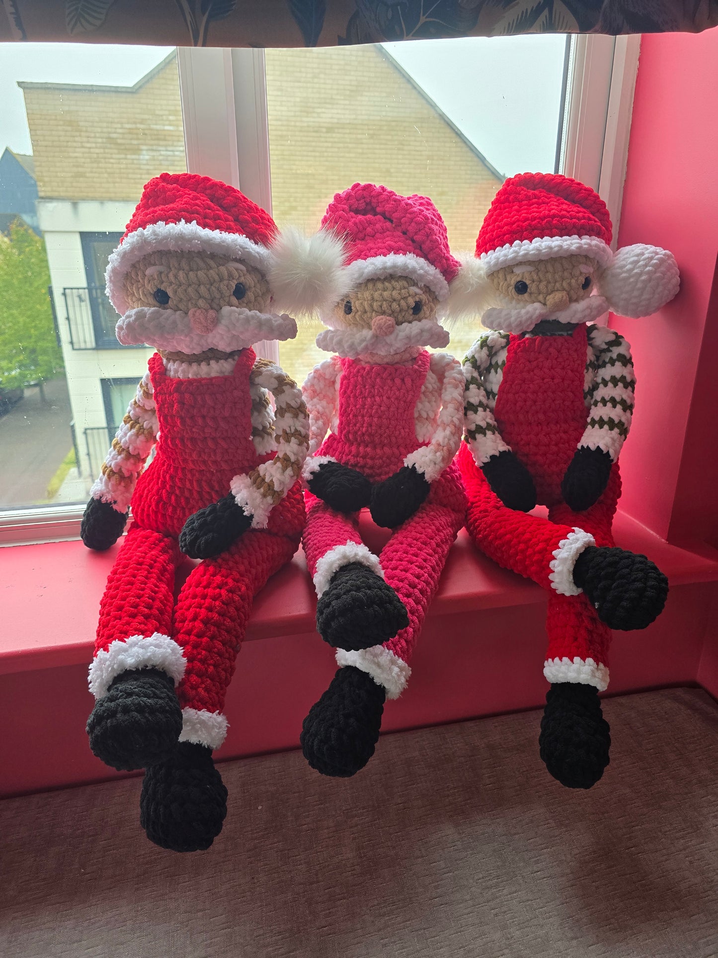 Jumbo Santa crochet snuggler plushie