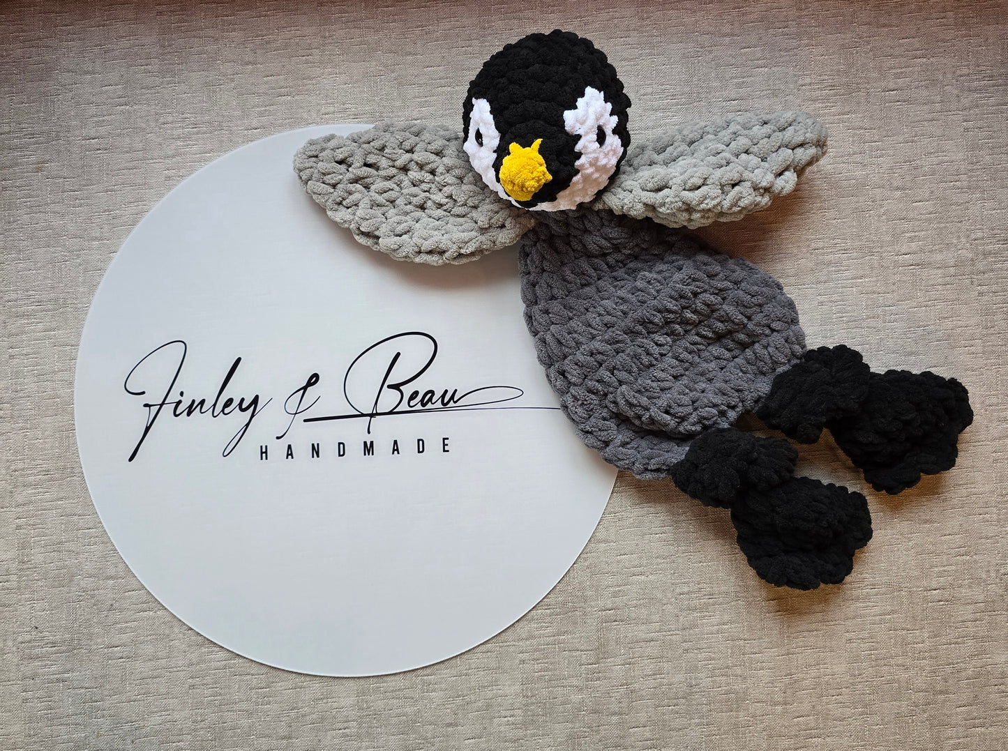 Large Crochet Penguin Comforter Snuggle Buddy