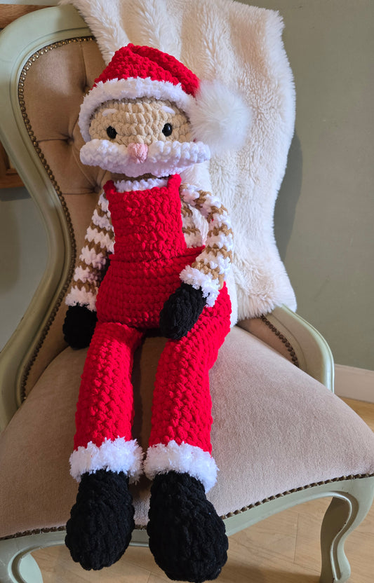 Jumbo Santa crochet snuggler plushie