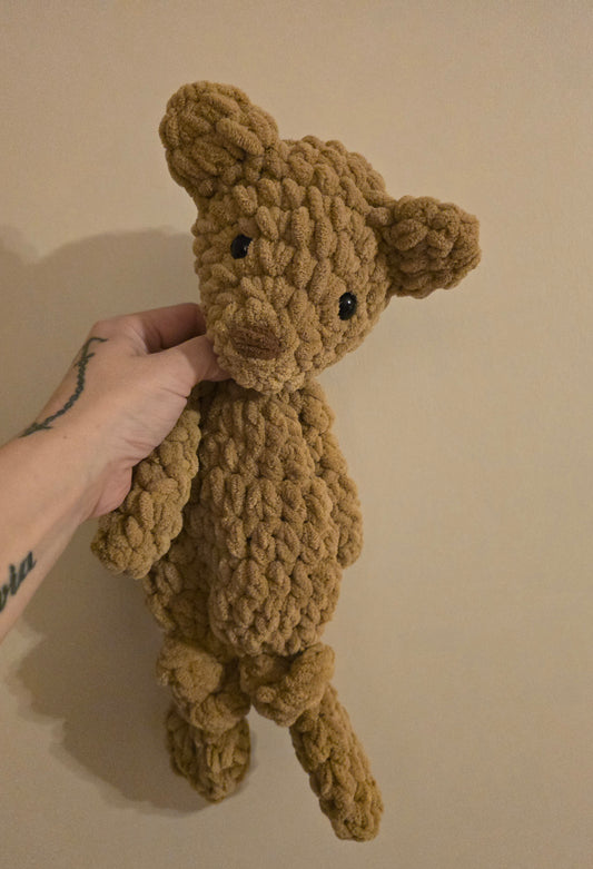 Teddy Bear Comforter Snuggler Buddy Blankie Lovey Cuddle Toy